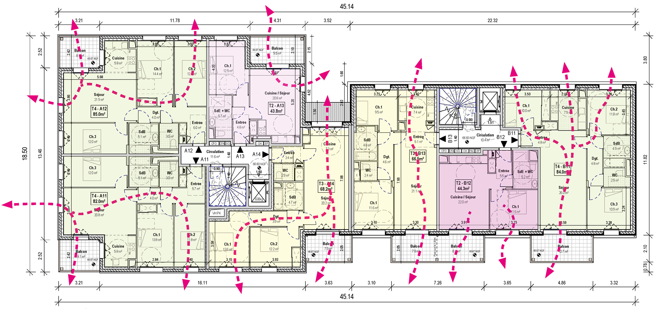 AQMA - PLAN BAT A B - NOISY BAS HEURTS